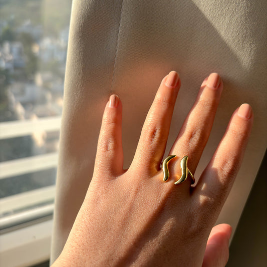 Twin Wave Ring