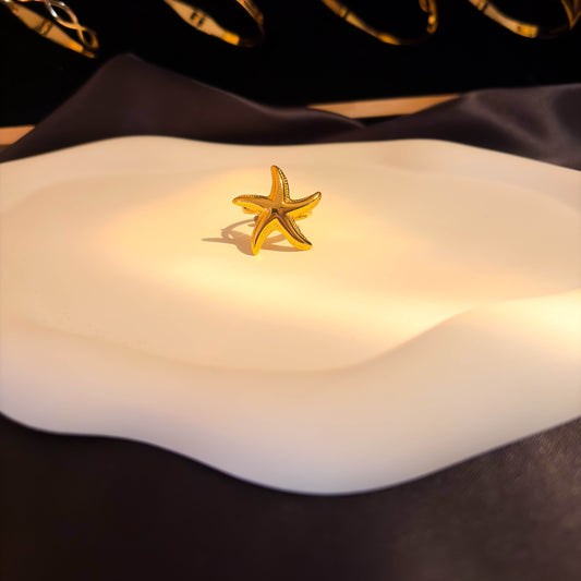 Golden Starfish Ring