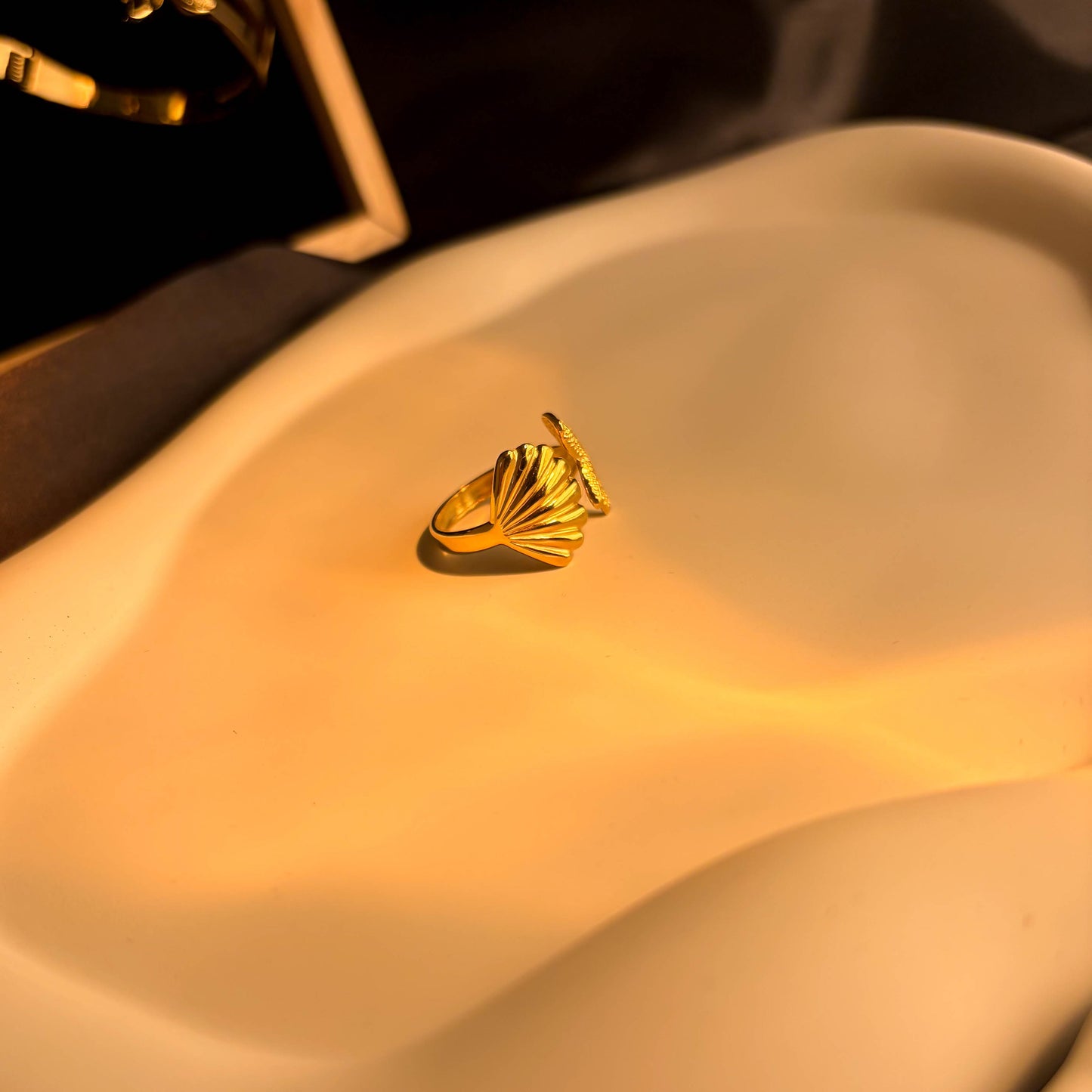 Starfish & Shell Duo Ring