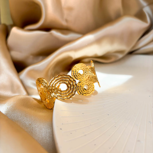 Textured Circle Cuff Bracelet