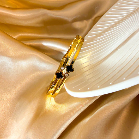 Black Clover Double Cuff Bracelet