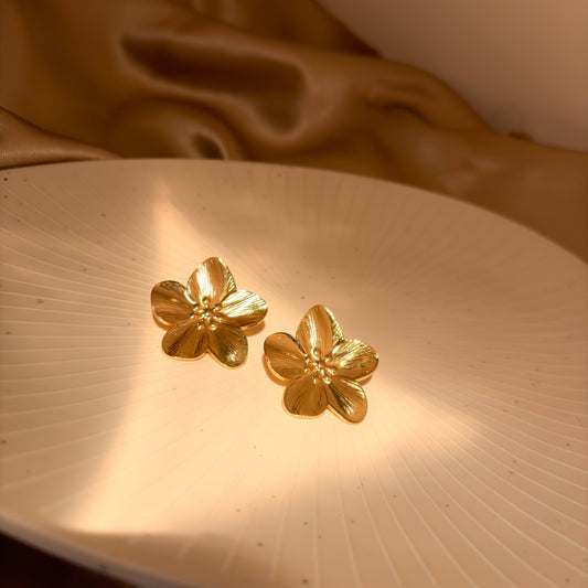 Golden Flower Earrings