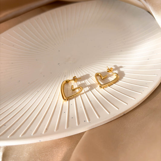 Open Heart Earrings