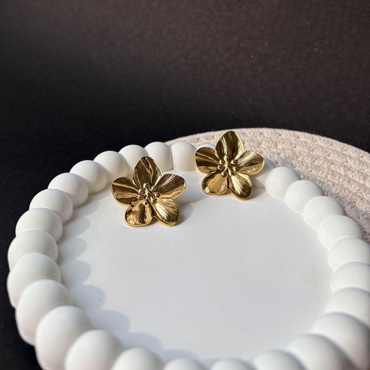 Golden Flower Earrings