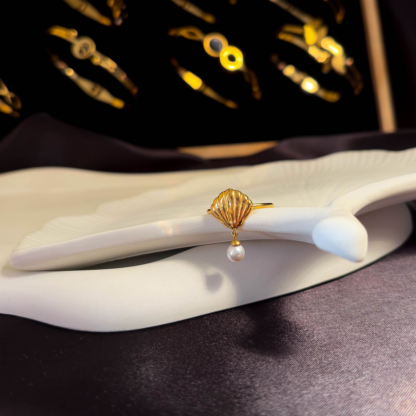 Shell Pearl Ring