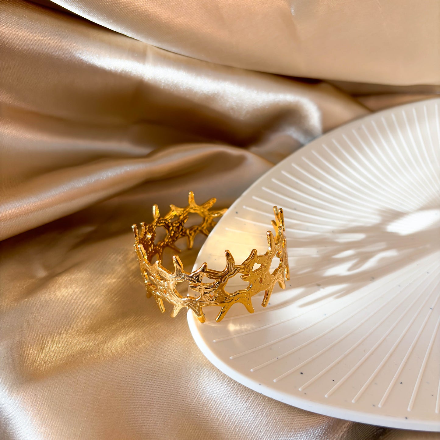 Molten Gold Cuff Bracelet