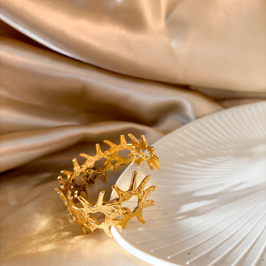 Molten Gold Cuff Bracelet