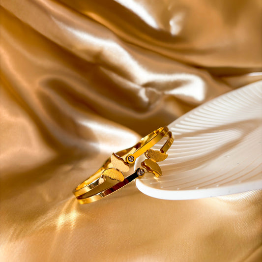 Double Butterfly Cuff Bracelet