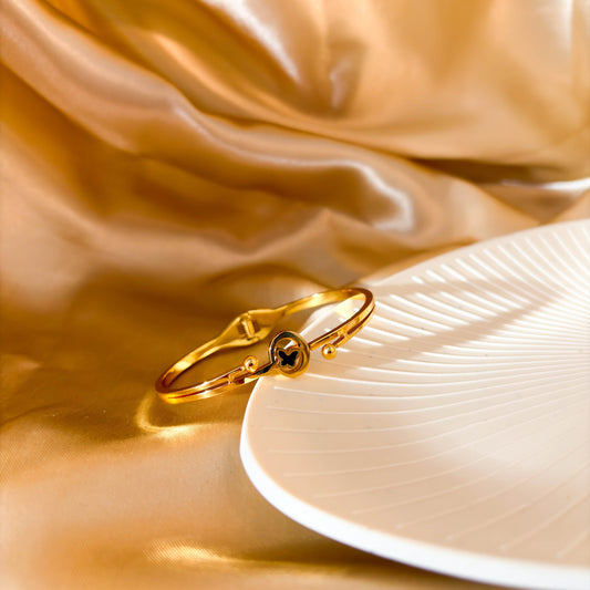 Mini Clover Open Cuff Bracelet