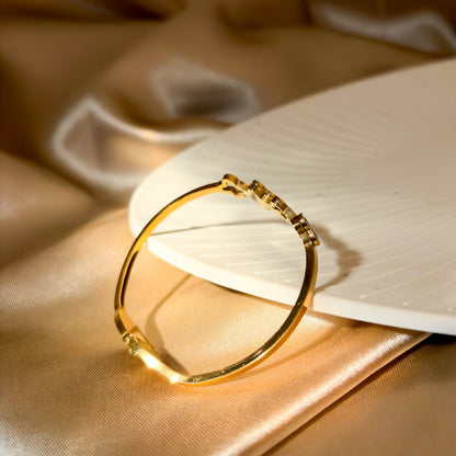 Triple Clover Cuff Bracelet