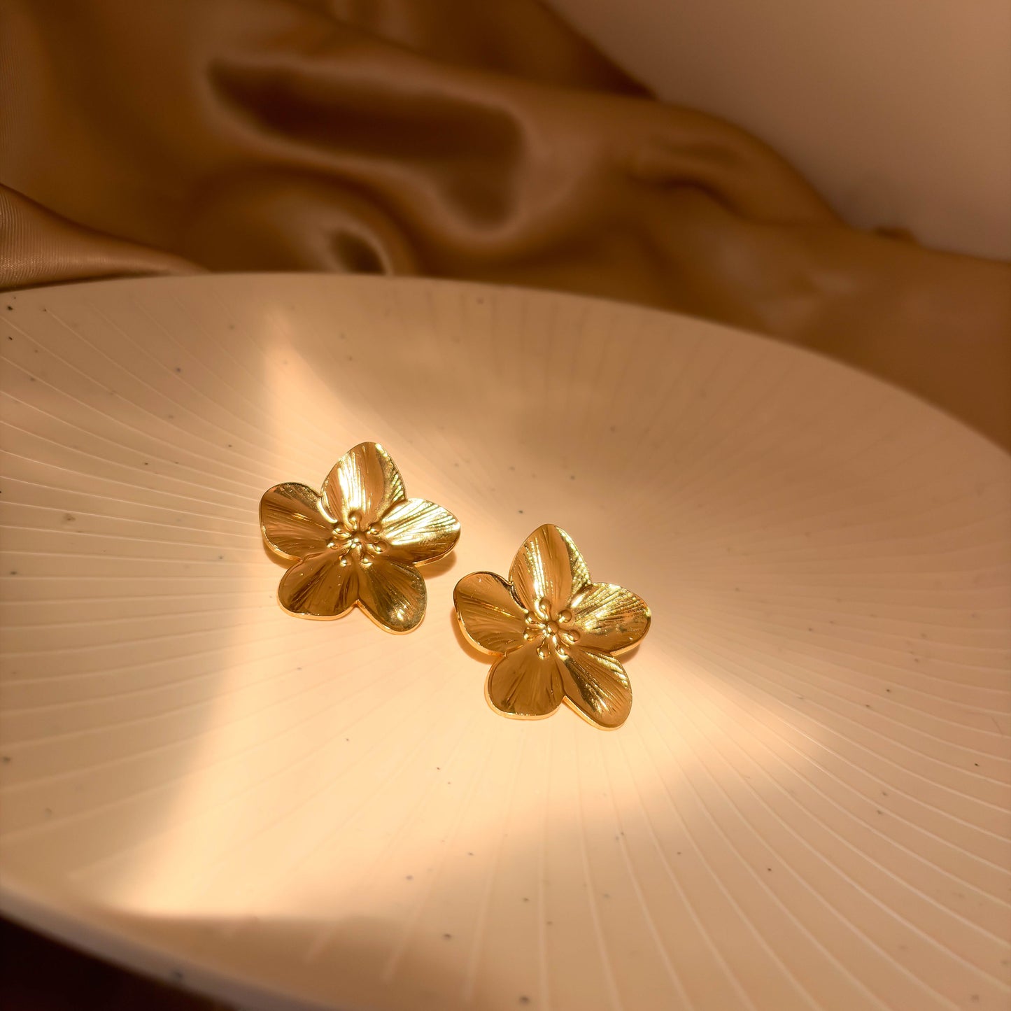 Golden Flower Earrings
