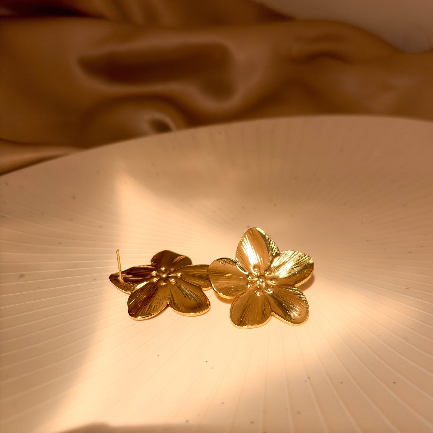 Golden Flower Earrings