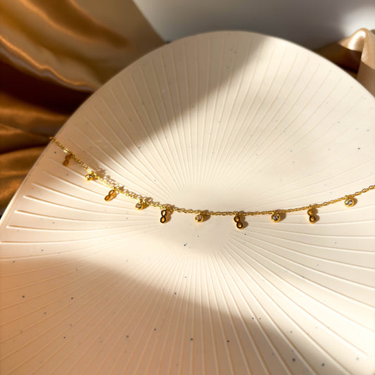 Infinity Signs Mala minimal mala necklace for everyday wear by Rumikaya