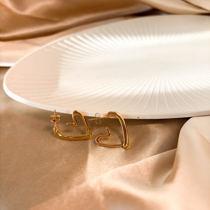 Open Heart Earrings