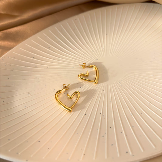 Open Heart Earrings