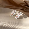 White Blossom Drop Earrings