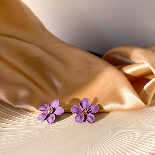 Purple Blossom Earrings