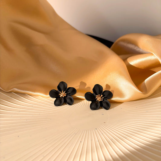 Black Bloom Earrings