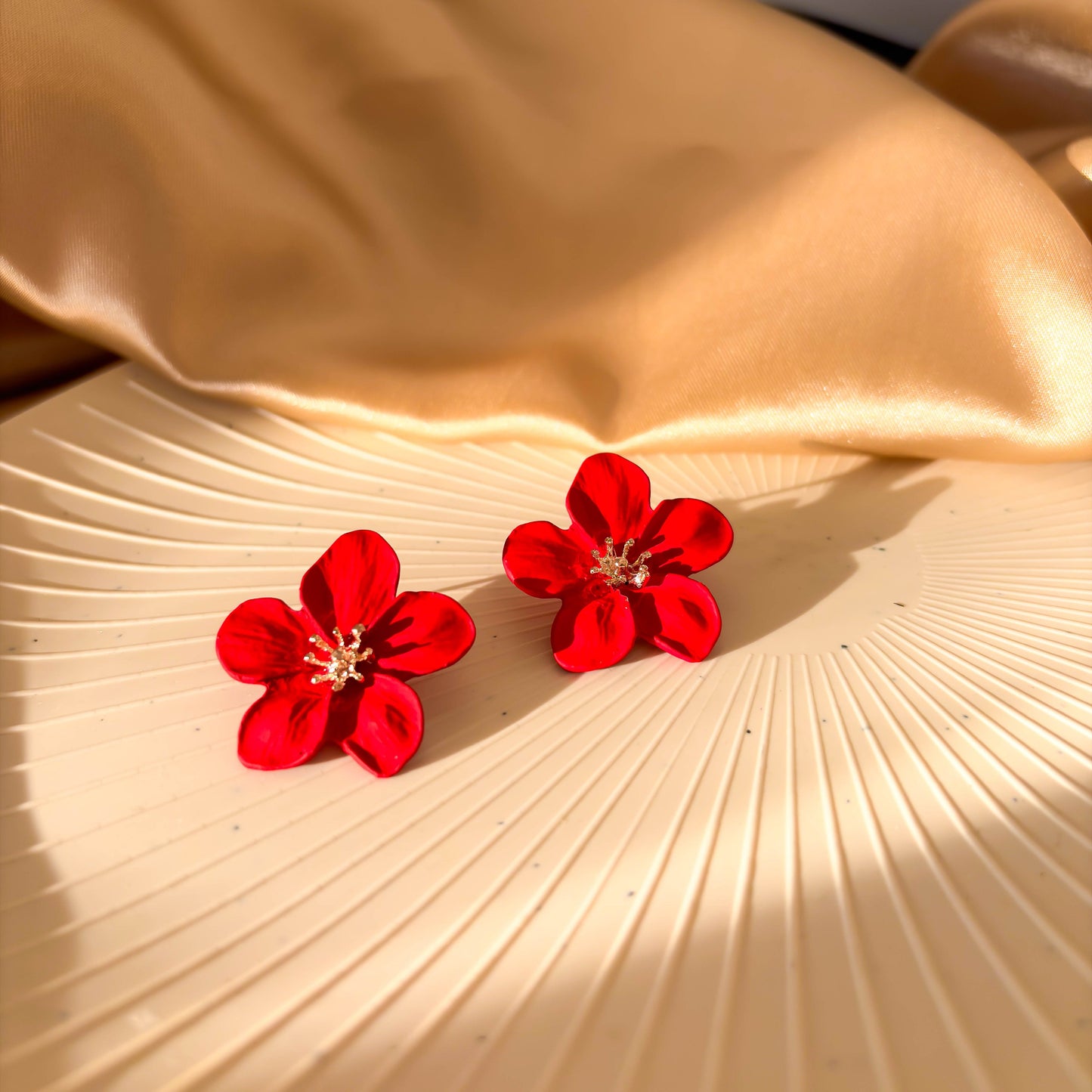 Crimson Bloom Earrings