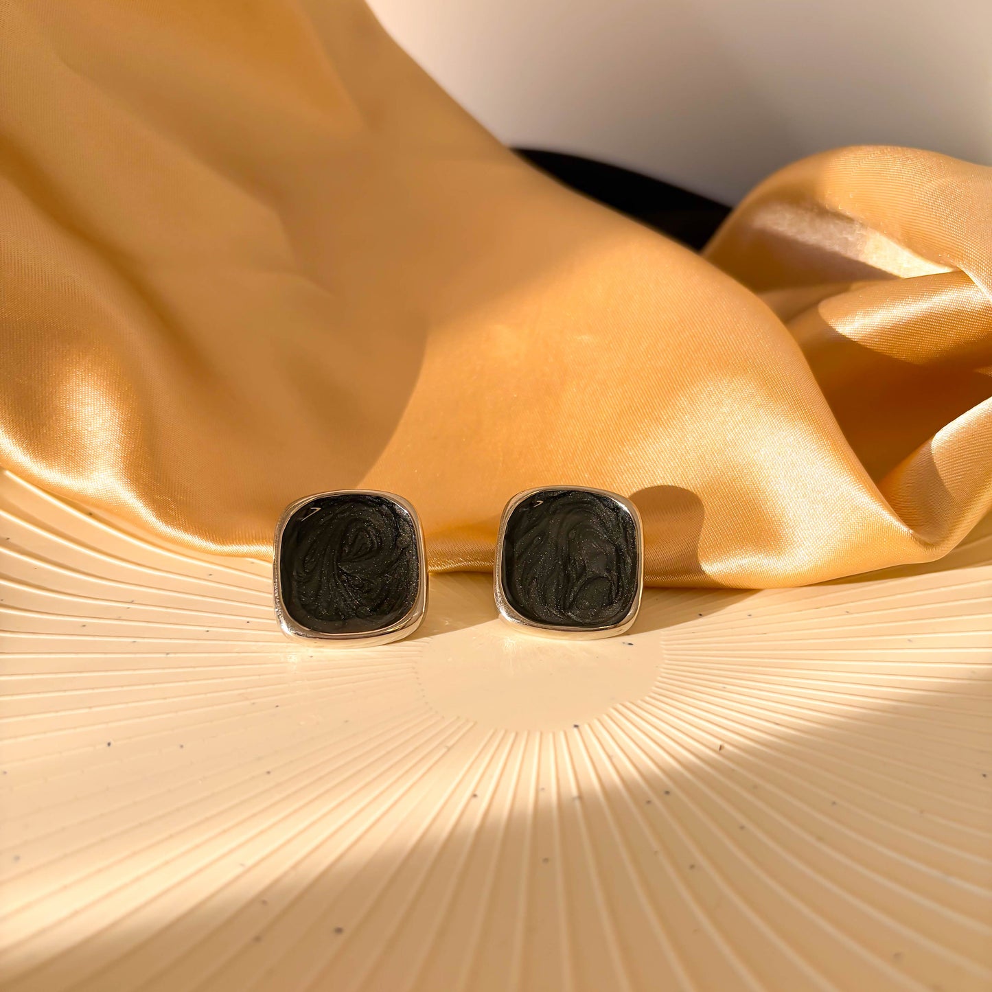 Midnight Swirl Studs