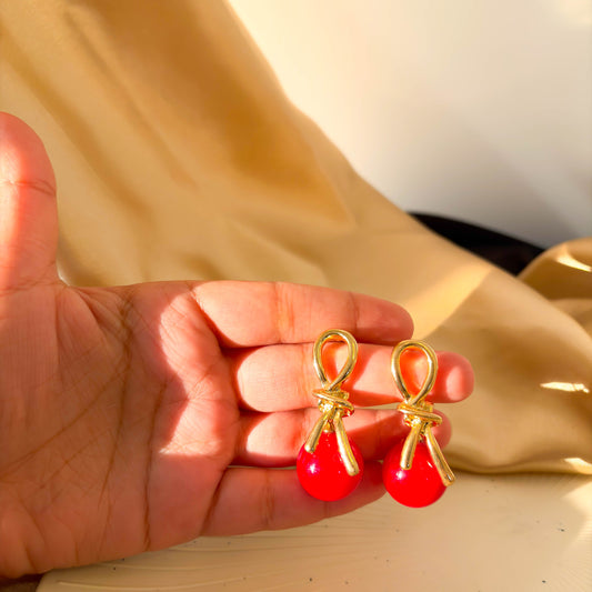 Cherry Knot Earrings