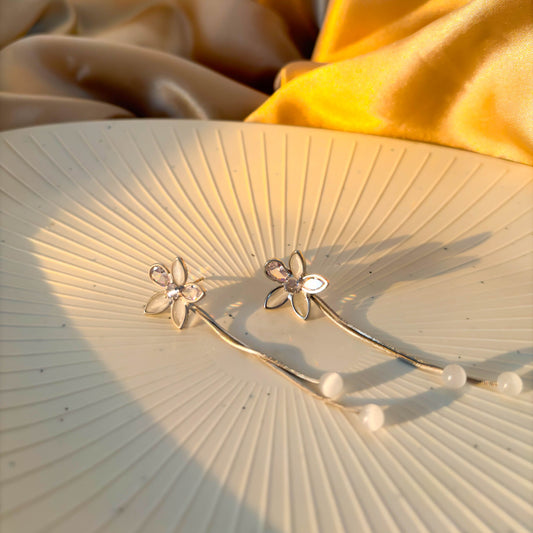 Whisper Bloom Chain Earrings