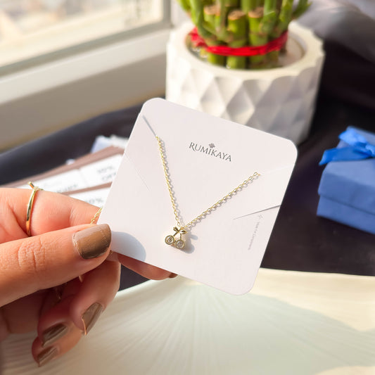 Gold Cherry Pendant