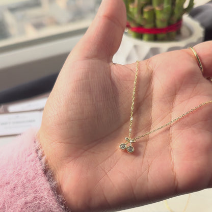 Gold Cherry Pendant
